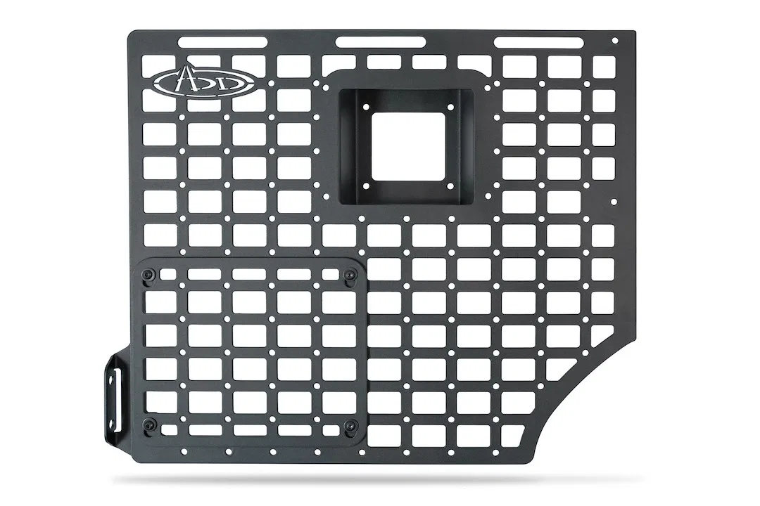 AC1903801NA – A.DESERT DES Molle Cargo Panel, Bed Mount Driver Rear Bolt-On Flush Mount Powder Coated Hammer Black St...